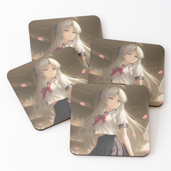Item preview, Carlotta Wuthering Waves School Uniform Silver Hair Soft Anime Girl designed and sold by TanglenRabbit.