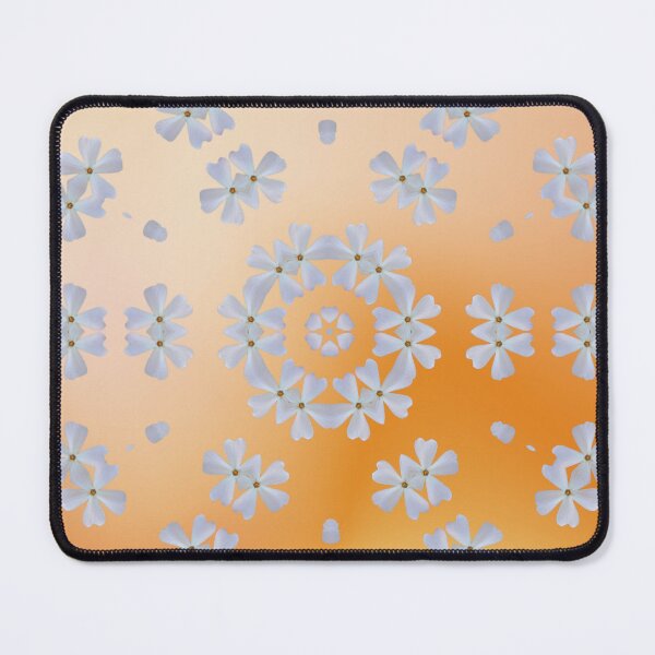 Item preview, White Phlox Floral Pattern – Warm Orange Botanical Design designed and sold by SilentBloomLab.