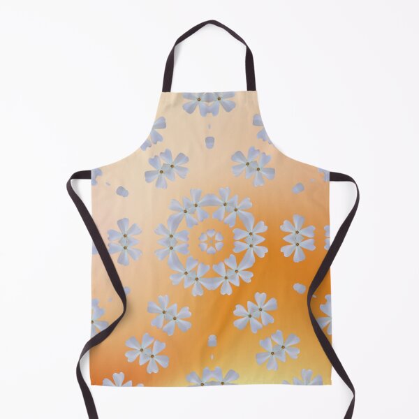Item preview, White Phlox Floral Pattern – Warm Orange Botanical Design designed and sold by SilentBloomLab.