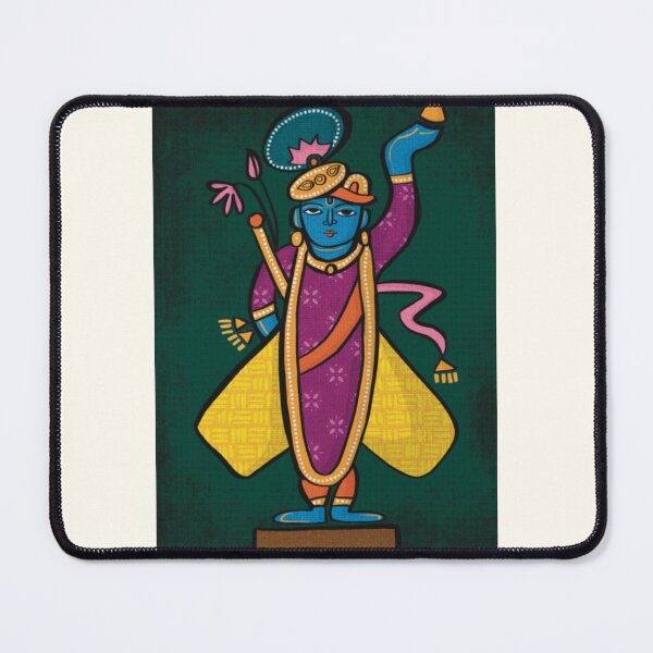 Item preview, Indian Folk Art | Krishna | Greeting Card | Shreenathji  designed and sold by geetasadashivan.