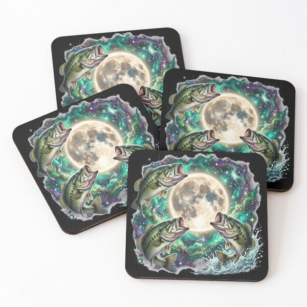 Item preview, Largemouth Bass Fishing Moon Galaxy , Cosmic Night Bass Fish Vintage Retro Angler Gift designed and sold by CCChillingfrog.