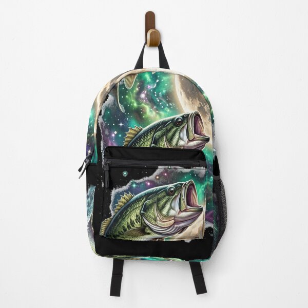 Item preview, Largemouth Bass Fishing Moon Galaxy , Cosmic Night Bass Fish Vintage Retro Angler Gift designed and sold by CCChillingfrog.