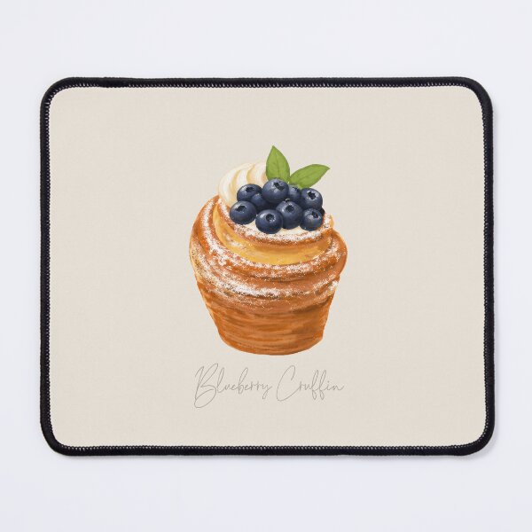 Item preview, Blueberry Cruffin Illustration – Blueberry Dessert Pastry Art, Cute Bakery Food Drawing, Cruffin Sticker designed and sold by simplepaperplan.