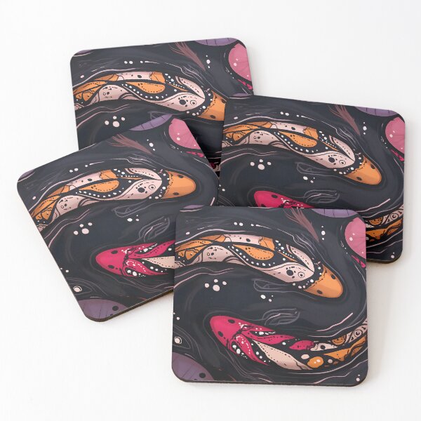 Item preview, Zen Yin Yang Koi Fish Lotus Illustration designed and sold by LuminousFoundry.