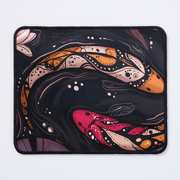 Item preview, Zen Yin Yang Koi Fish Lotus Illustration designed and sold by LuminousFoundry.