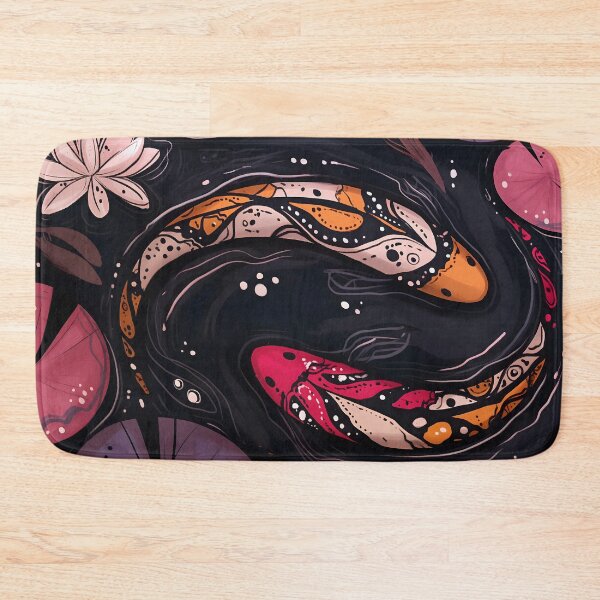 Item preview, Zen Yin Yang Koi Fish Lotus Illustration designed and sold by LuminousFoundry.