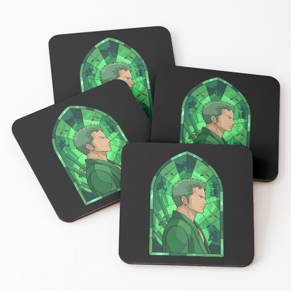 Item preview, Roronoa Zoro One Piece Emerald Kanji Stained Glass Focus designed and sold by mildaclairmo.