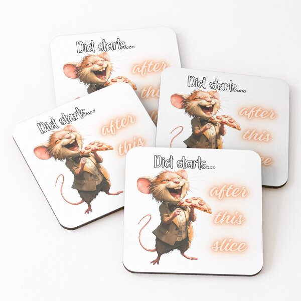 Item preview, ✨Funny Pizza Diet Mouse Design✨ designed and sold by CheersTOGETHER.