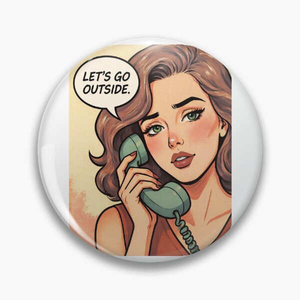 Item preview, Let’s Go Outside Pop Art Girl – Vintage Style designed and sold by SabraDD.