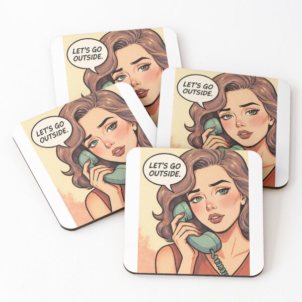 Item preview, Let’s Go Outside Pop Art Girl – Vintage Style designed and sold by SabraDD.