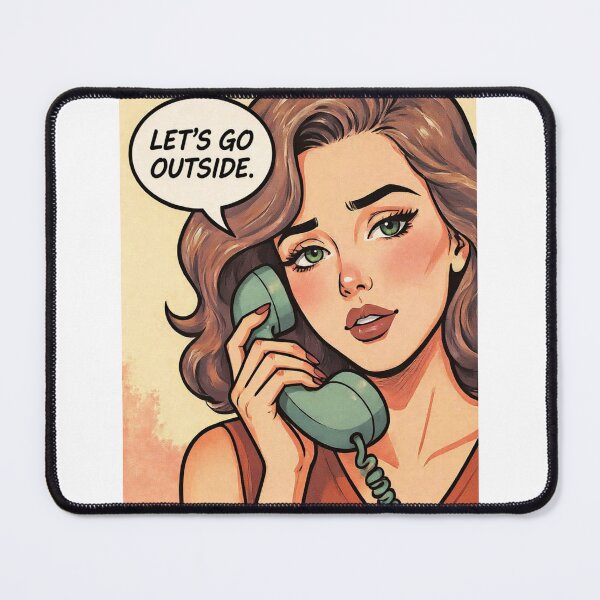 Item preview, Let’s Go Outside Pop Art Girl – Vintage Style designed and sold by SabraDD.
