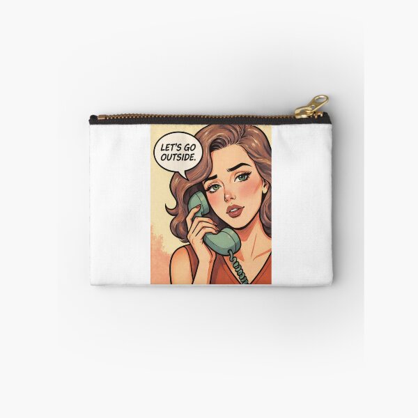 Item preview, Let’s Go Outside Pop Art Girl – Vintage Style designed and sold by SabraDD.