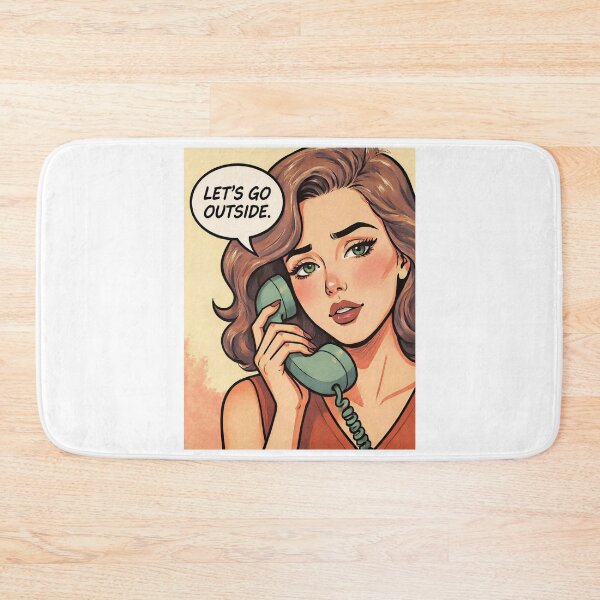 Item preview, Let’s Go Outside Pop Art Girl – Vintage Style designed and sold by SabraDD.