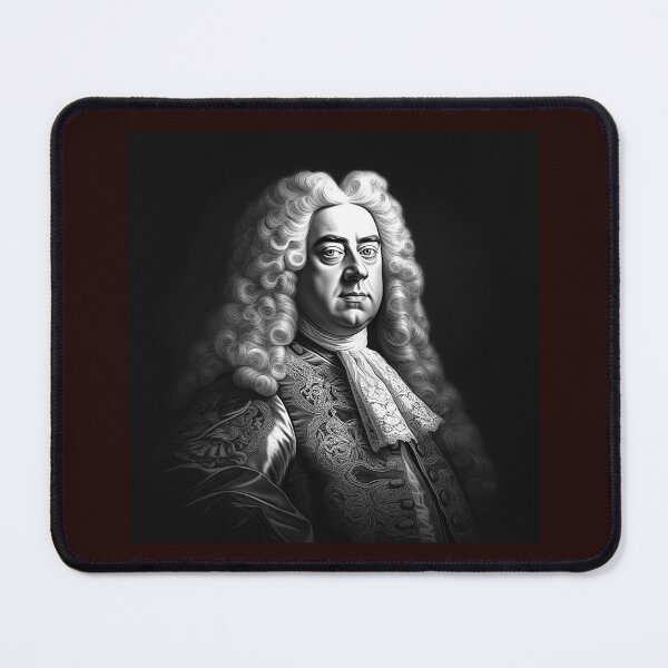 Item preview, Baroque Composer Portrait Black and White Art designed and sold by inkoutninja.