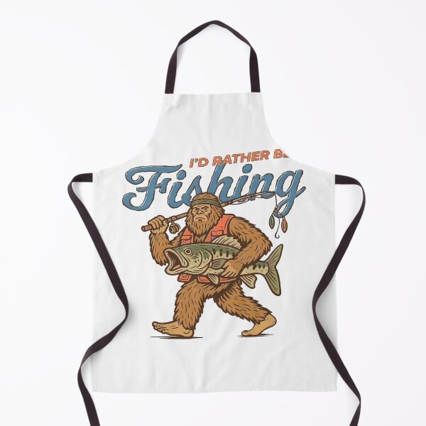 Item preview, Funny Bigfoot Fishing Shirt I'd Rather Be Fishing, Sasquatch Fisherman Bass Fishing Gift designed and sold by CCChillingfrog.