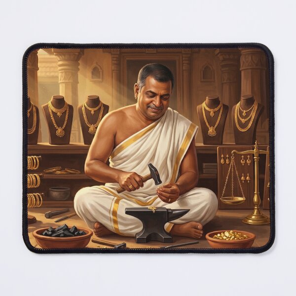 Item preview, Traditional South Indian Goldsmith  designed and sold by Mindful Heritage.