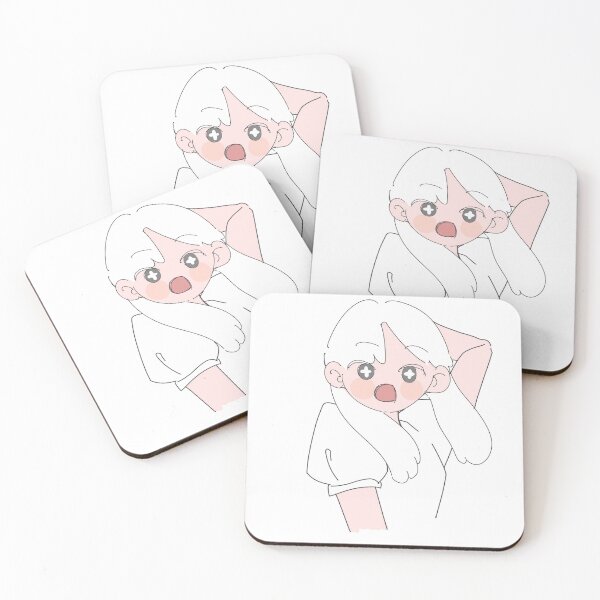 Item preview, Sweet Kawaii Girl with Excited Expression. designed and sold by วารัต555111.