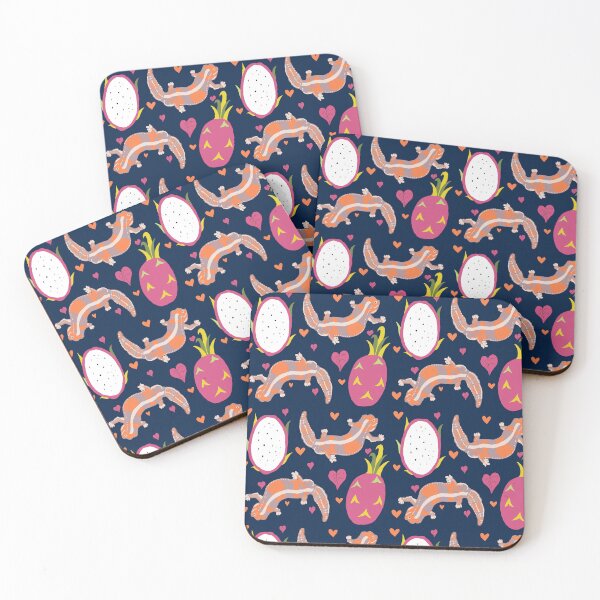 Item preview, Mysterious Colorful Night Jungle with Lizard and Dragon Fruit  designed and sold by Designs by Sara Felton.