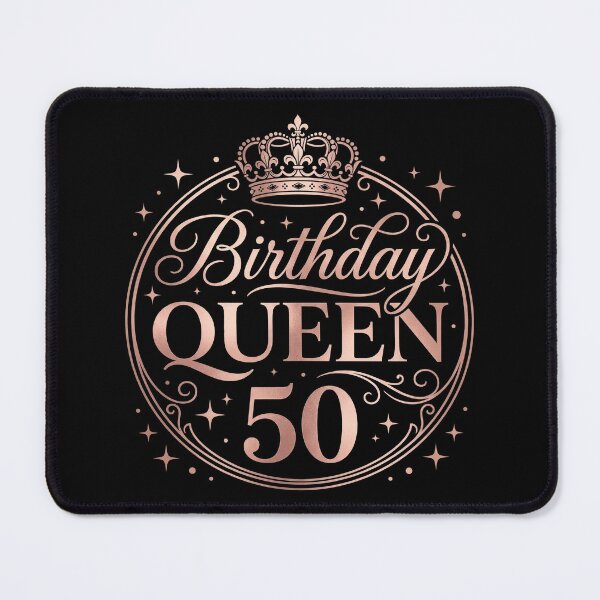 Item preview, Birthday Queen 50, 50th Birthday Gift for Women, Elegant Crown Rose Gold Party designed and sold by CCChillingfrog.
