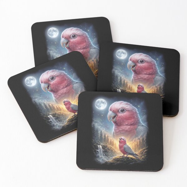 Item preview, Funny Cockatoo Galah Howling Moon Art Parrot Lover designed and sold by DoodleTortle.