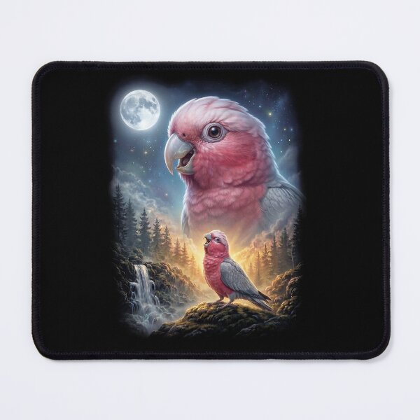 Item preview, Funny Cockatoo Galah Howling Moon Art Parrot Lover designed and sold by DoodleTortle.
