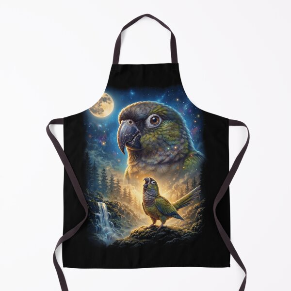 Item preview, Funny Dusky Conure Howling Moon Art Parrot Lover designed and sold by DoodleTortle.