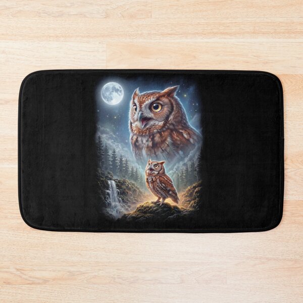 Item preview, Funny Eastern Screech Owl Howling Moon Art Bird Lover Birding designed and sold by DoodleTortle.