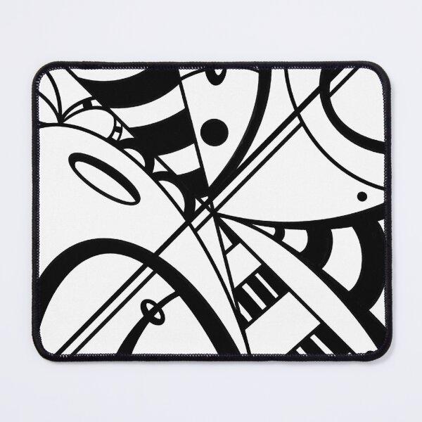 Item preview, Modern Black and White Abstract Geometric Line Art Pattern designed and sold by Moon-Petal.