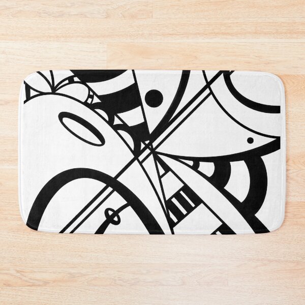 Item preview, Modern Black and White Abstract Geometric Line Art Pattern designed and sold by Moon-Petal.