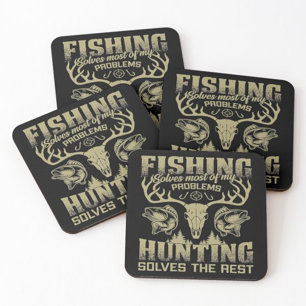 Item preview, Fishing Solves Most Problems Hunting Solves The Rest, Funny Fishing Hunting Combo Gift designed and sold by CCChillingfrog.