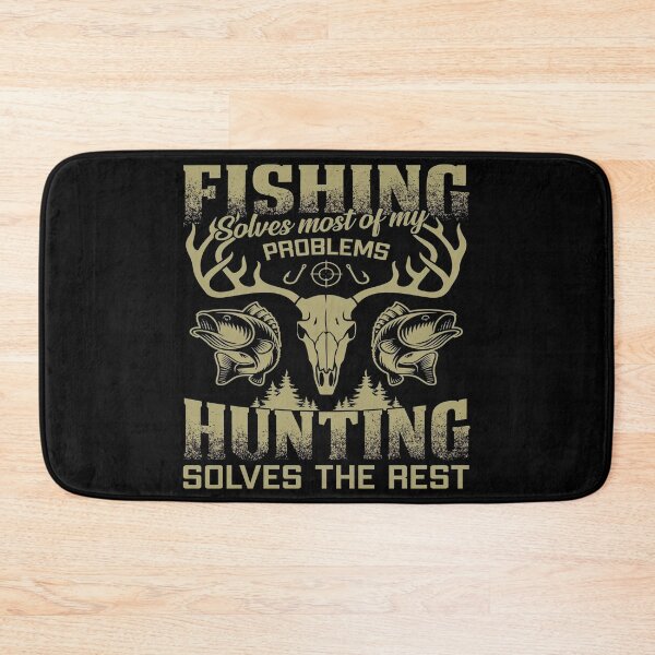 Item preview, Fishing Solves Most Problems Hunting Solves The Rest, Funny Fishing Hunting Combo Gift designed and sold by CCChillingfrog.