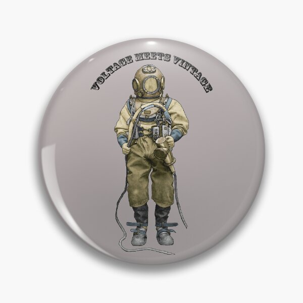 Item preview, Vintage Diver with Diving Helmet and an Electric Underwater Dive Light URM designed and sold by urmaddad.