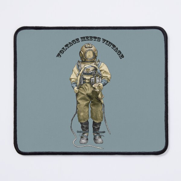 Item preview, Vintage Diver with Diving Helmet and an Electric Underwater Dive Light URM designed and sold by urmaddad.