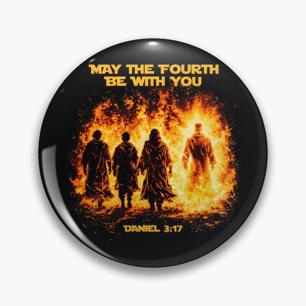 Item preview, May The Fourth Be With You Christian, Daniel 3:17 Bible Verse Fire Faith designed and sold by CCChillingfrog.