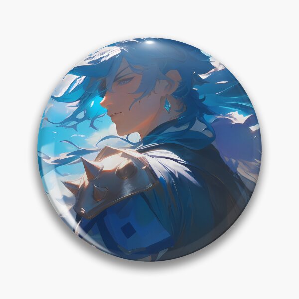 Item preview, Kaeya Genshin Impact Blue Sky Petals Cool Pose Anime Boy designed and sold by TanglenRabbit.
