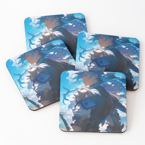 Item preview, Kaeya Genshin Impact Blue Sky Petals Cool Pose Anime Boy designed and sold by TanglenRabbit.