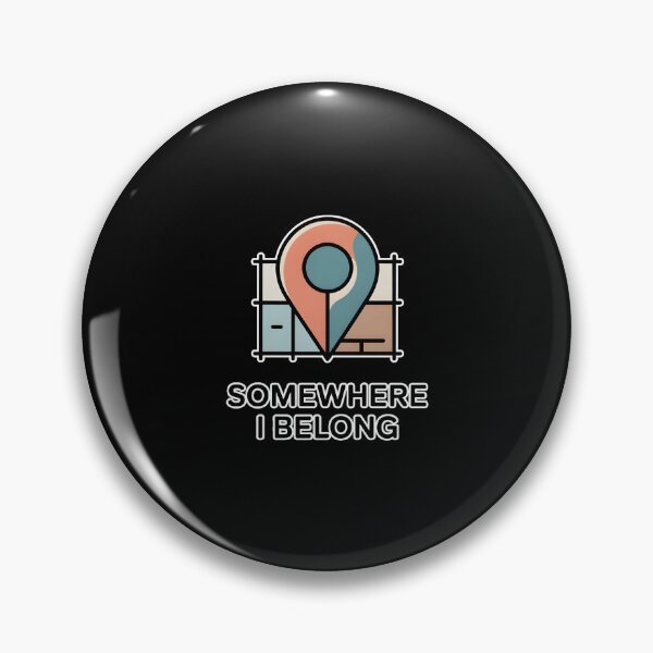 Item preview, Somewhere I Belong Minimal Map Pin Coordinates Travel Aesthetic Design designed and sold by ImaginedSpace7.