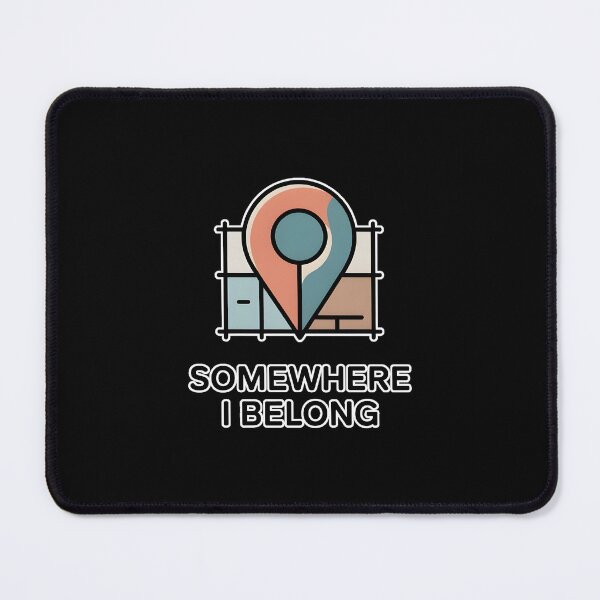 Item preview, Somewhere I Belong Minimal Map Pin Coordinates Travel Aesthetic Design designed and sold by ImaginedSpace7.