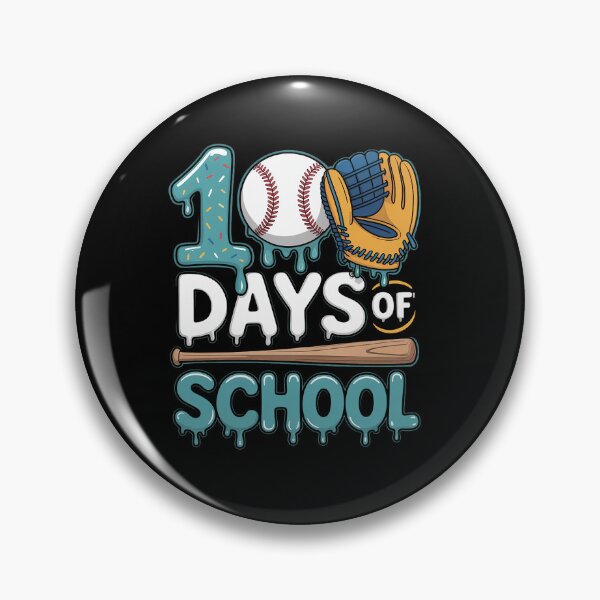Item preview, 100 Days of School Baseball Ice Cream Drip Player Kids Boys designed and sold by grounabslaninal.