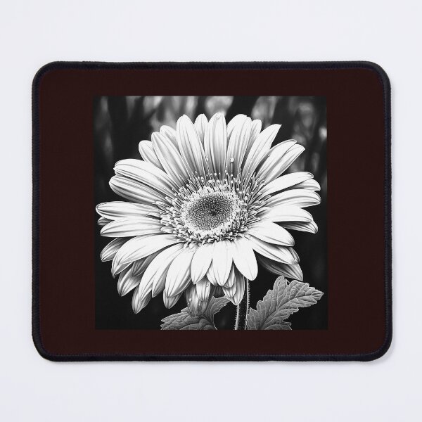 Item preview, Black and White Daisy Flower Botanical Art designed and sold by inkoutninja.