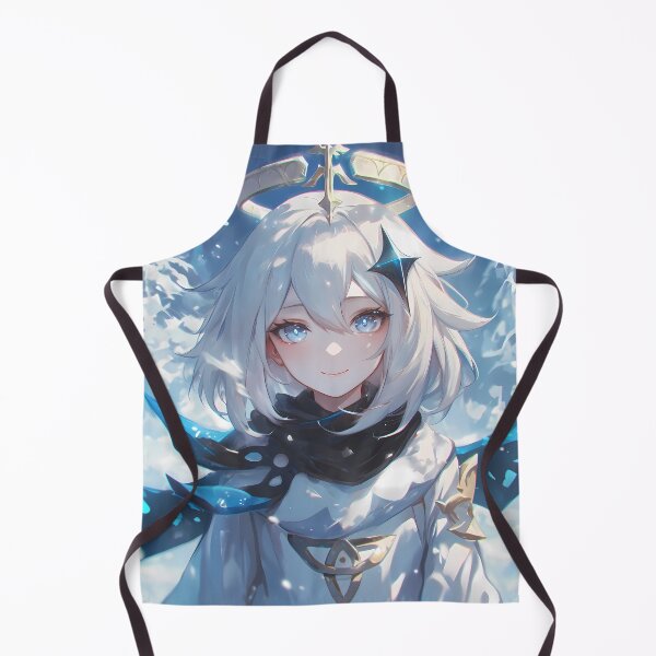 Item preview, Paimon Genshin Impact Winter Snow Cute Halo Blue Sparkle designed and sold by TanglenRabbit.
