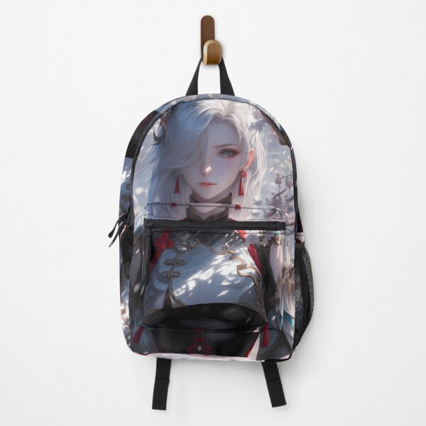 Item preview, Shenhe Genshin Impact White Hair Blossom Silence Frost Elegance designed and sold by TanglenRabbit.