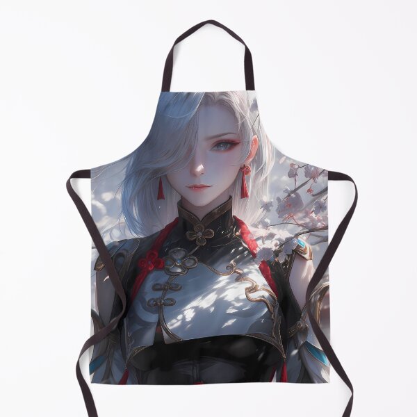 Item preview, Shenhe Genshin Impact White Hair Blossom Silence Frost Elegance designed and sold by TanglenRabbit.