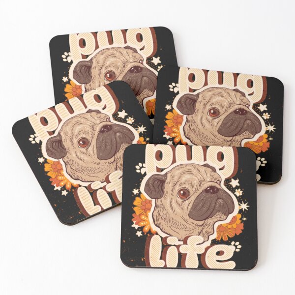 Item preview, Pug Life – Retro Vintage 70s Dog Lover Art designed and sold by GenZFashion000.