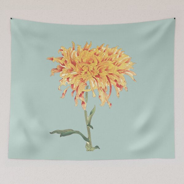 Item preview, Vintage Japanese Chrysanthemum Blossom Edo Art Print designed and sold by SakuraMarket26.