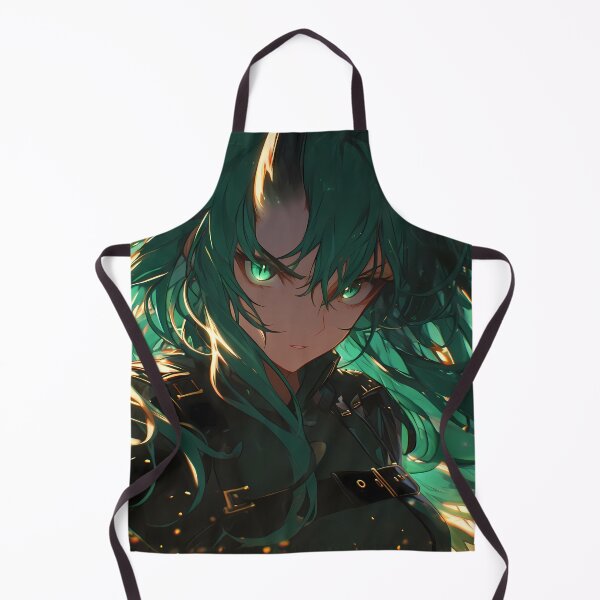 Item preview, Hoshiguma Arknights Prelude To Dawn Green Hair Oni Horn Ember Glow designed and sold by TanglenRabbit.