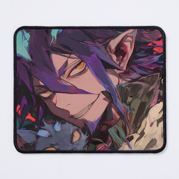 Item preview, Mephisto Pheles Blue Exorcist Mischievous Grin Neon Closeup designed and sold by Spraykart.