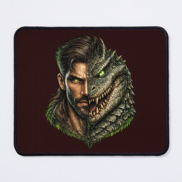 Item preview, Dragon Warrior Split Face Shirt | Inner Beast Fantasy Art T-Shirt designed and sold by KrishAuraa.