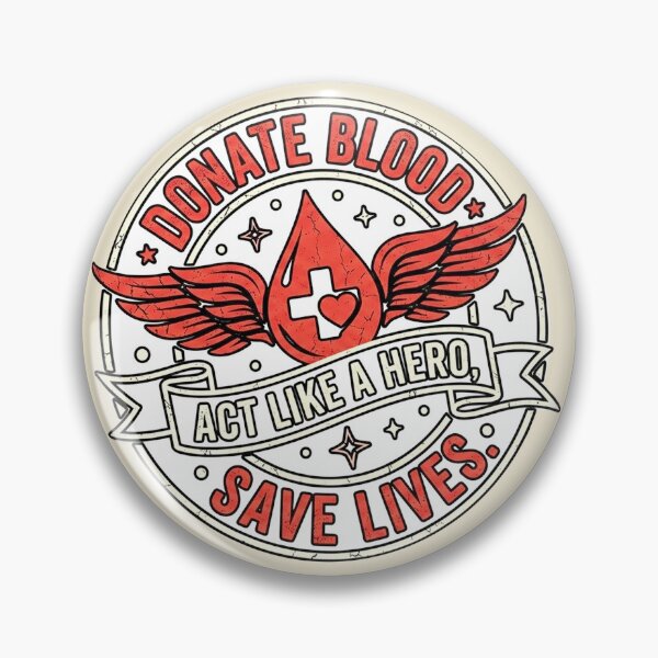 Item preview, Donate Blood Act Like A Hero Vintage designed and sold by Bizu digitalart..