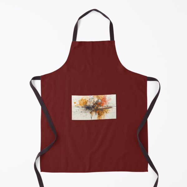 Item preview, Abstract Orange Black Geometric Chaos Art designed and sold by WX-ST.